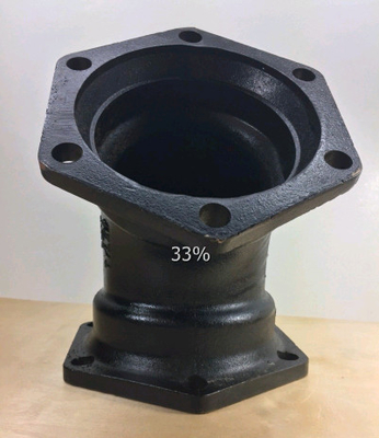 45 Degree Short Radius Elbow 350Di Ductile Iron AWWA C153 6" MJ Resin Sand Cast